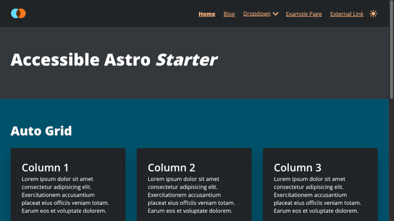 Accessible Astro Starter