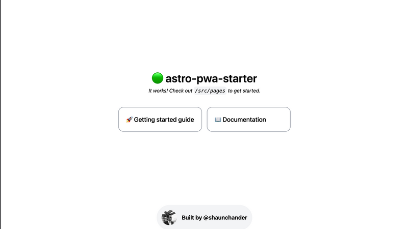 Astro PWA Starter